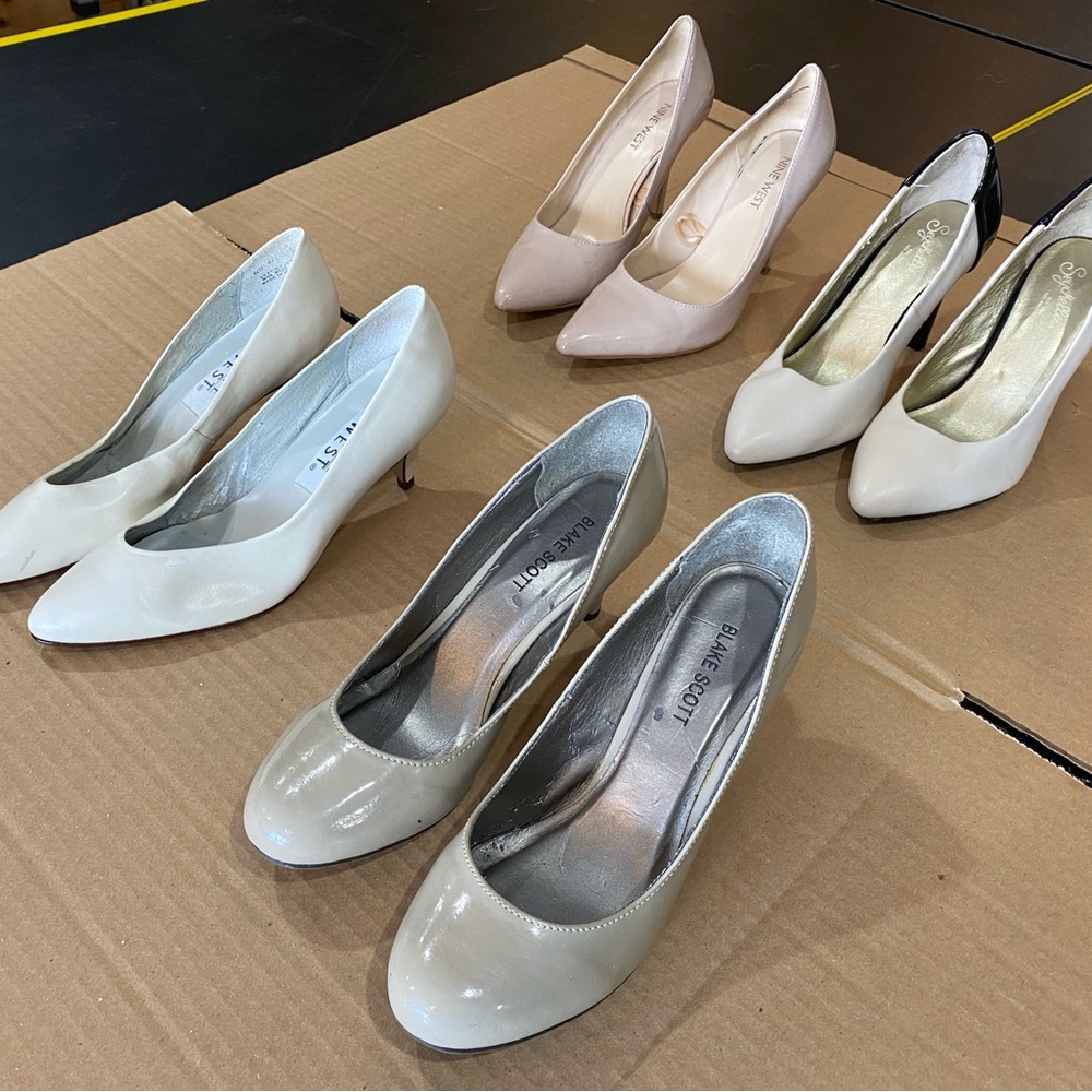 Four Pairs Of Women’s Shoes, Pumps, Heels, Size 6 Lot # 8